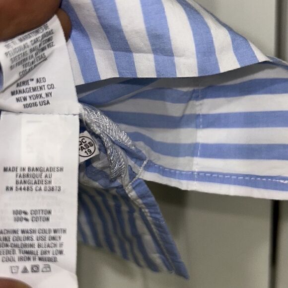 Aerie Striped Blue & White Pajama Top(Size Medium) - Picture 6 of 6